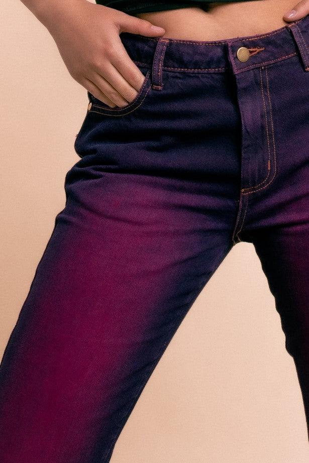 Daisy Street Daisy Street Mid Rise Fitted Jeans With Two Tone Wash