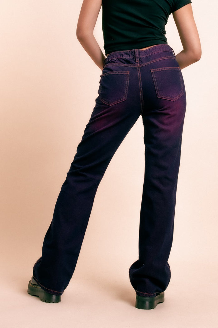 Daisy Street Daisy Street Mid Rise Fitted Jeans With Two Tone Wash