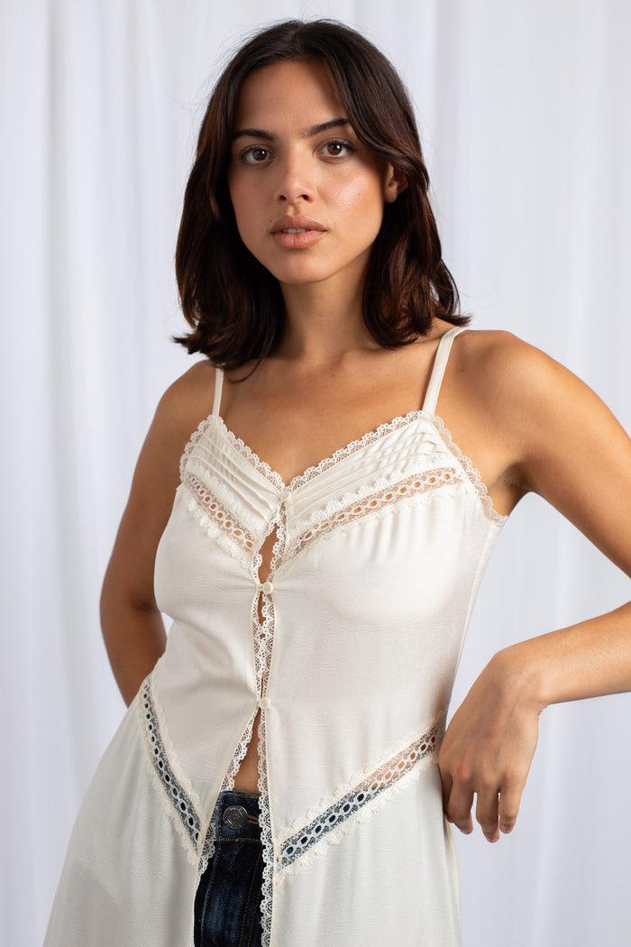 Daisy Street Daisy Street Midaxi Open Front Full Length Cami Top