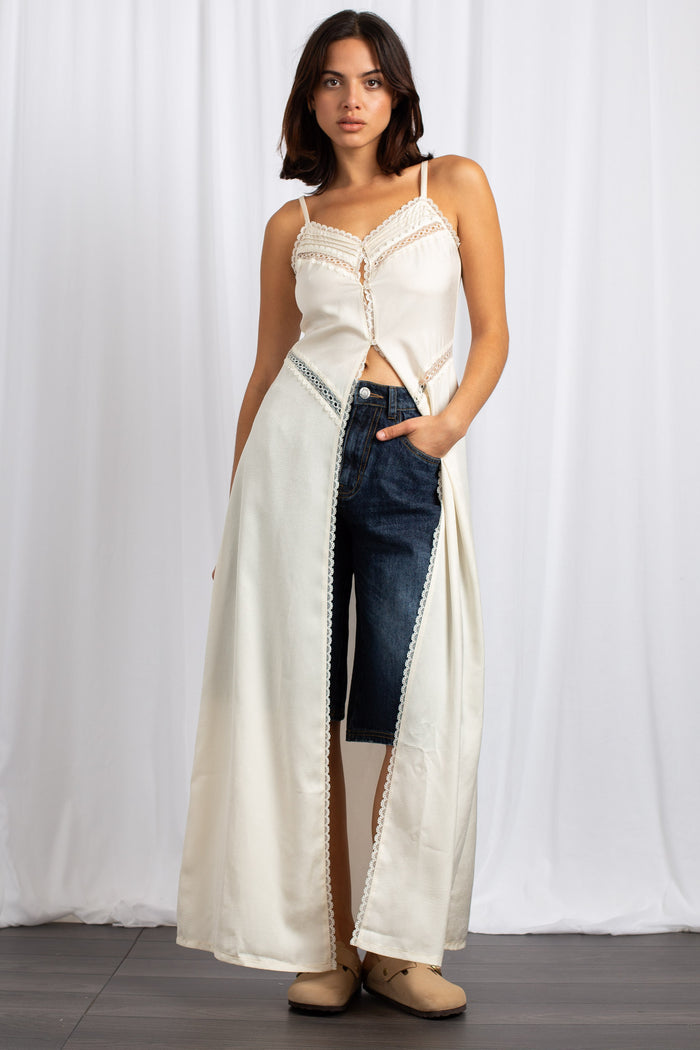 daisy street Daisy Street Midaxi Open Front Full Length Cami Top