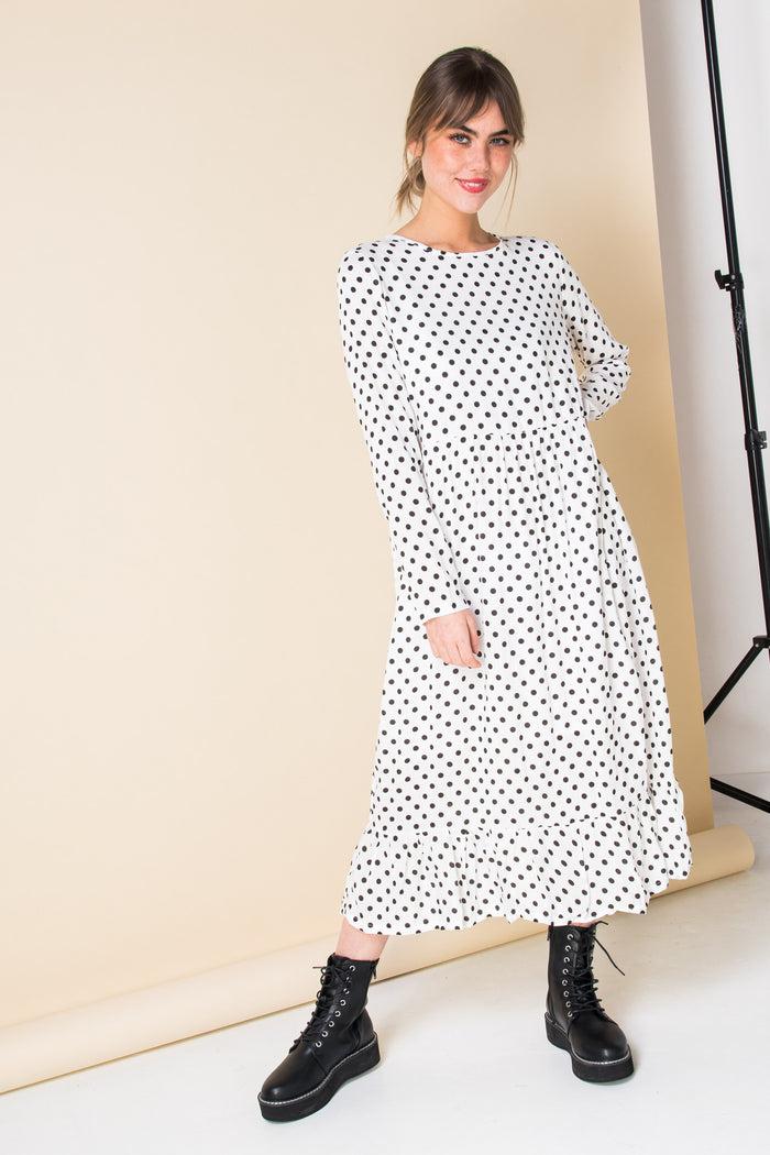 Daisy Street Daisy Street Midaxi Smock Dress In Spot Print