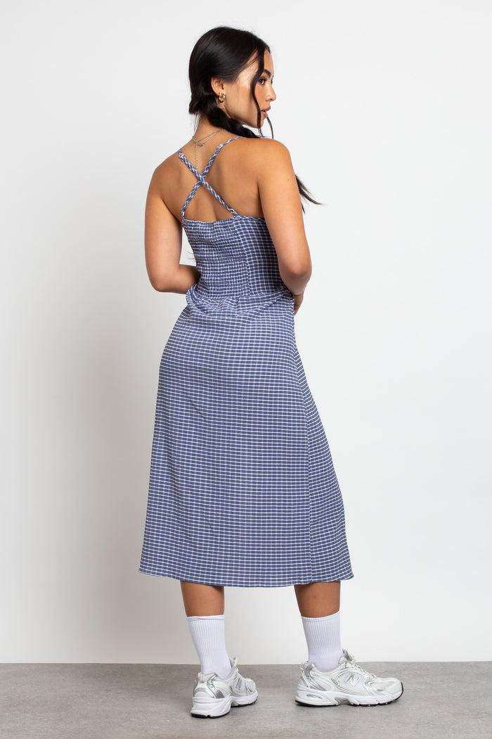 Daisy Street Daisy Street Midi Dress With Milkmaid Bust And Shirred Back