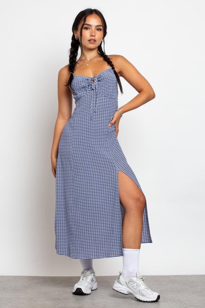 Daisy Street Daisy Street Midi Dress With Milkmaid Bust And Shirred Back