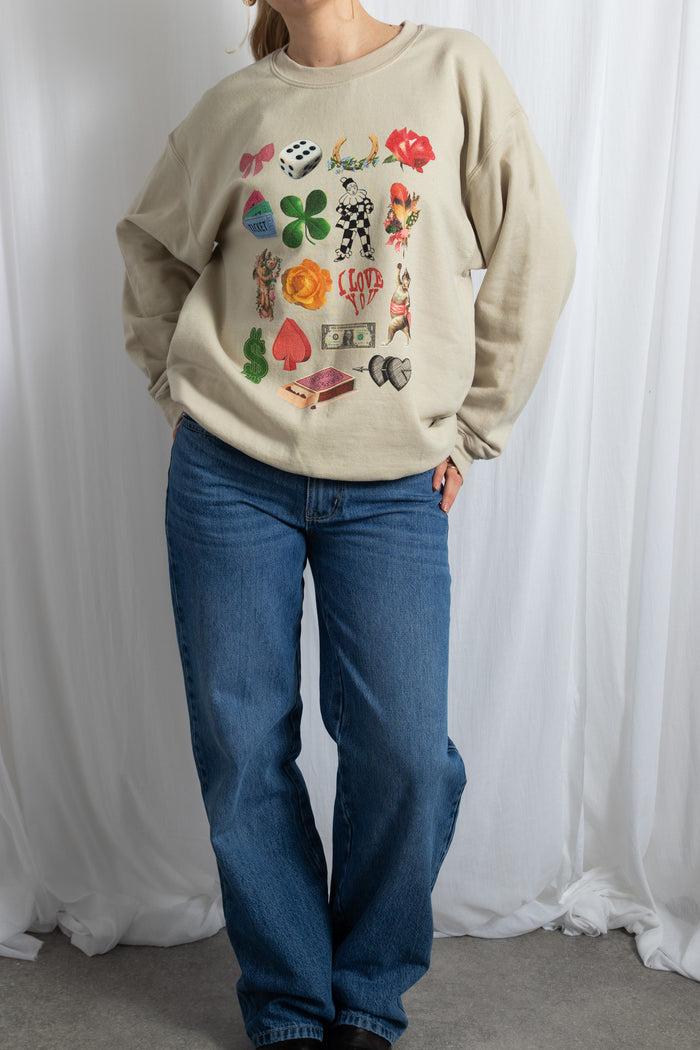 Daisy Street Daisy Street Multi Graphic Oversized Sweat