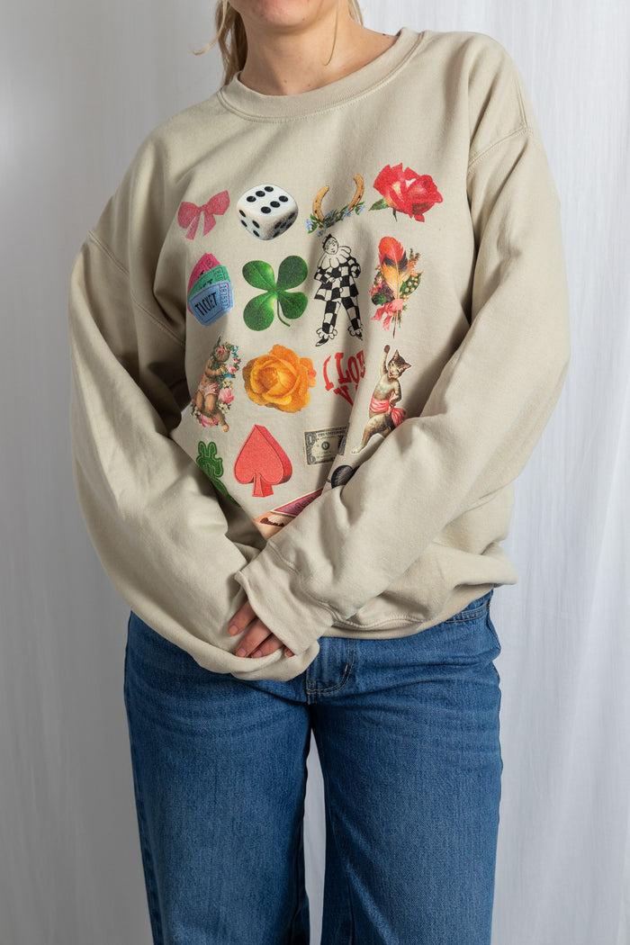 Daisy Street Daisy Street Multi Graphic Oversized Sweat