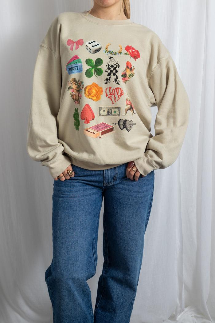 daisy street Daisy Street Multi Graphic Oversized Sweat