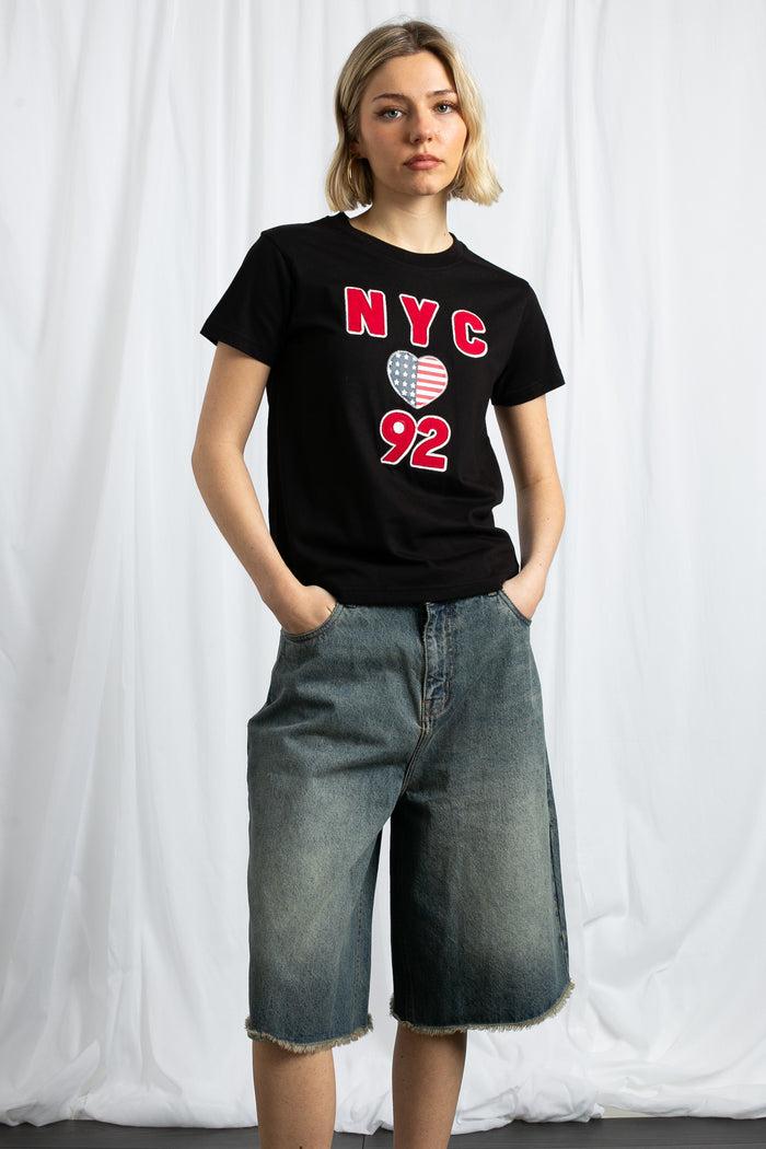 daisy street Daisy Street NYC Applique And Embroidery Tee