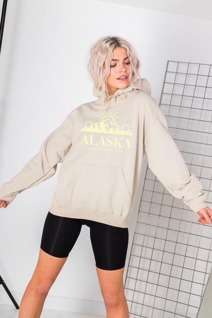 Daisy Street Daisy Street Oversize Hoodie With Alaska Print