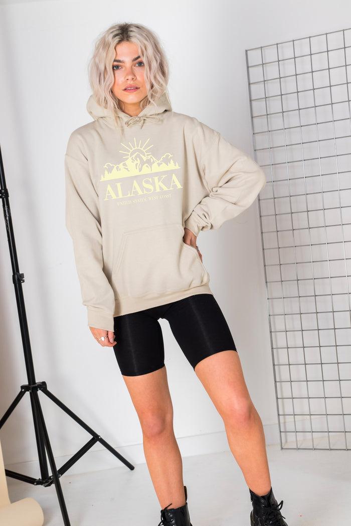 daisy street Daisy Street Oversize Hoodie with Alaska Print
