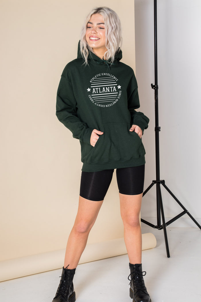 Daisy Street Daisy Street Oversized Hoodie With Atlanta Print