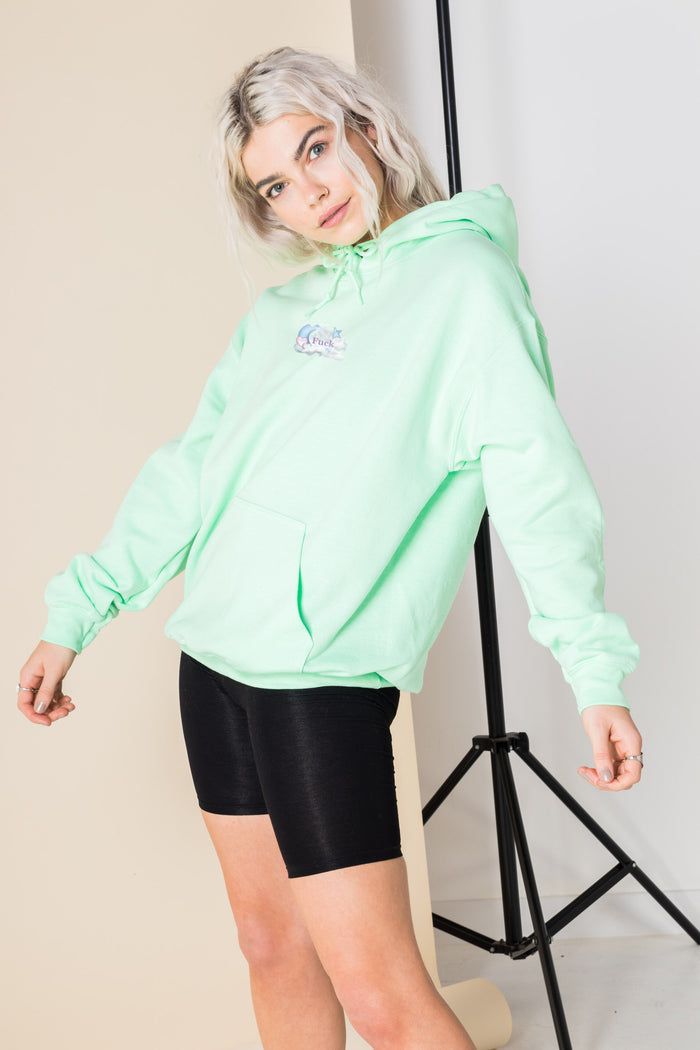 Daisy Street Daisy Street Oversized Hoodie With Cute As F*ck Print