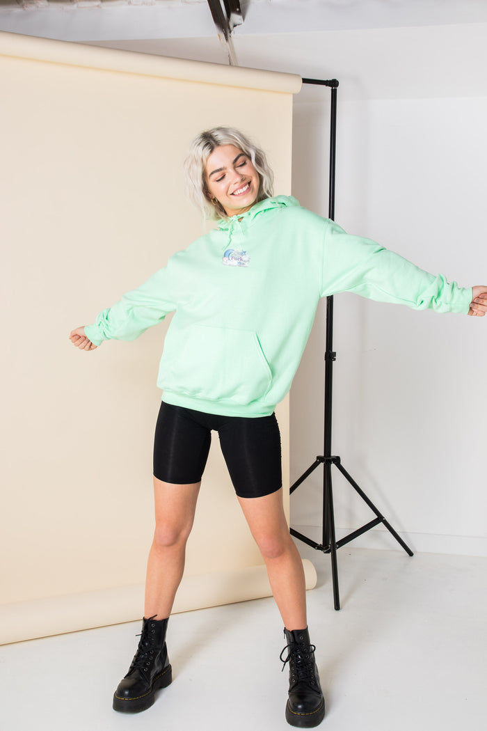 daisy street Daisy Street Oversized Hoodie with Cute as F*ck Print
