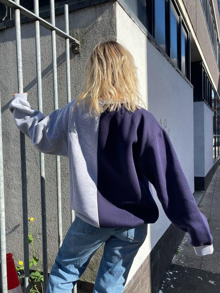 Daisy Street Daisy Street Oversized Spliced Sweatshirt With Atlanta Print