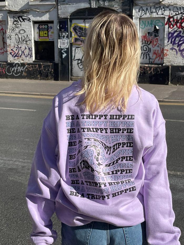 daisy street Daisy Street Oversized Sweatshirt with Trippy Hippie Back Print