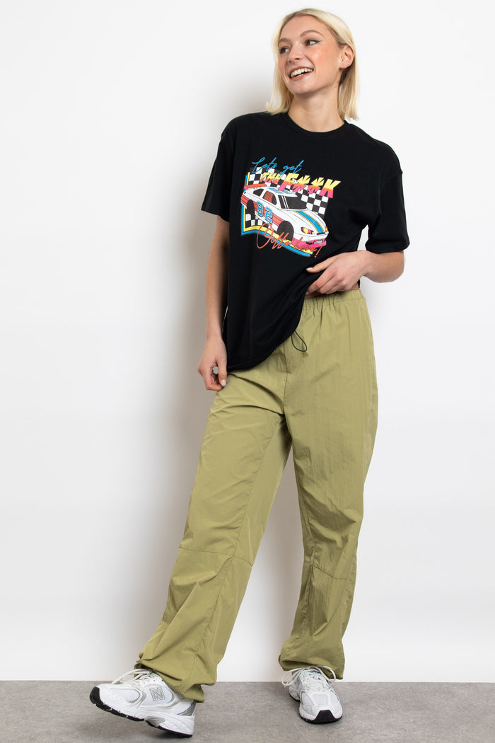 Daisy Street Daisy Street Parachute Cargo Trouser With Toggle Hems