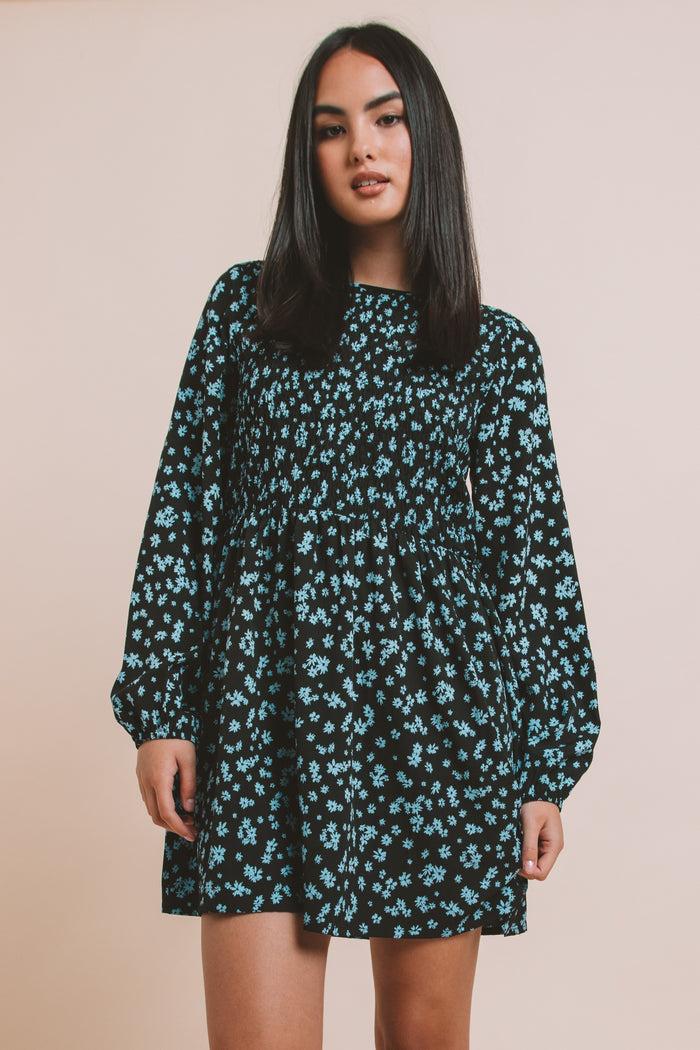 daisy street Daisy Street Printed Shirred Smock Dress