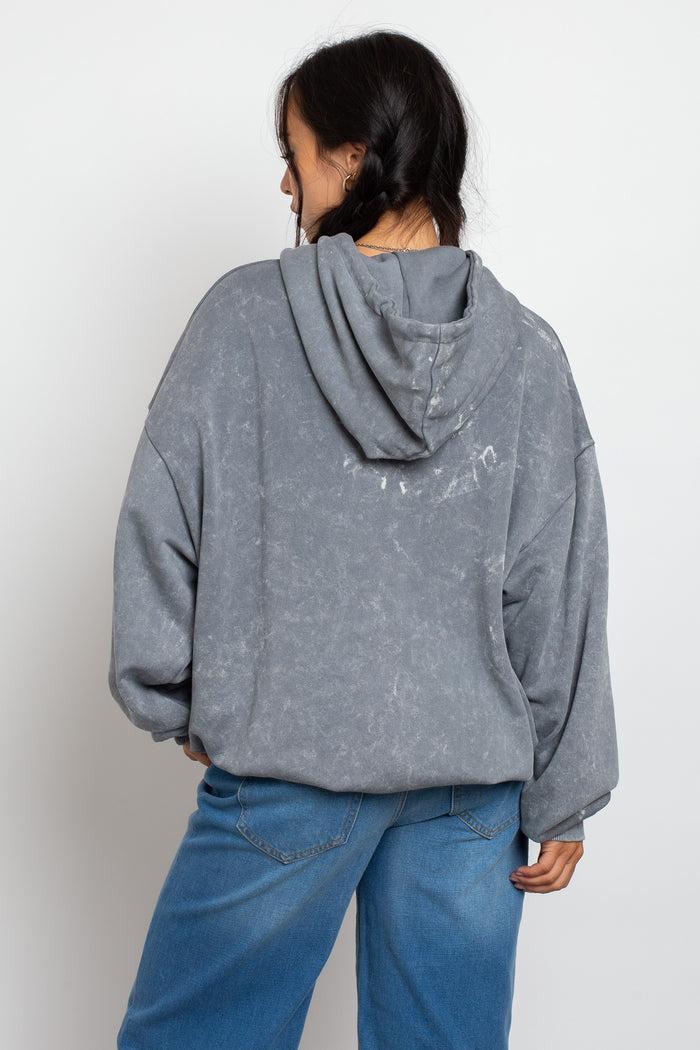 Daisy Street Daisy Street Pull Over Hoodie With Star Flag Embroidery