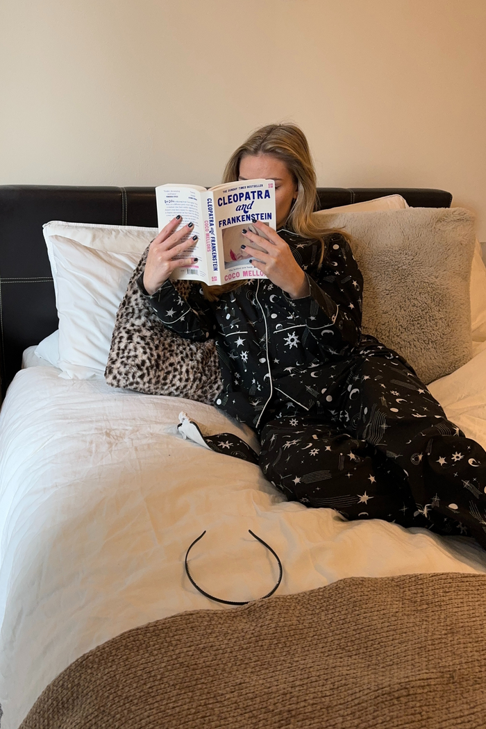 daisy street Daisy Street Pyjama Shirt & Bottoms With Eye Mask