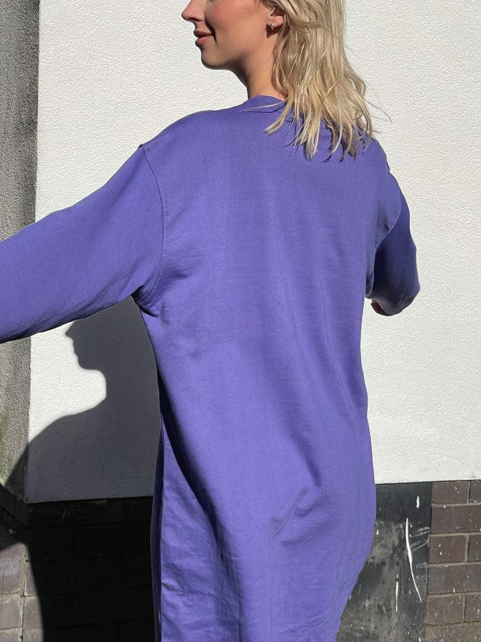 Daisy Street Daisy Street Relaxed Sweat Dress With Brooklyn Embroidery