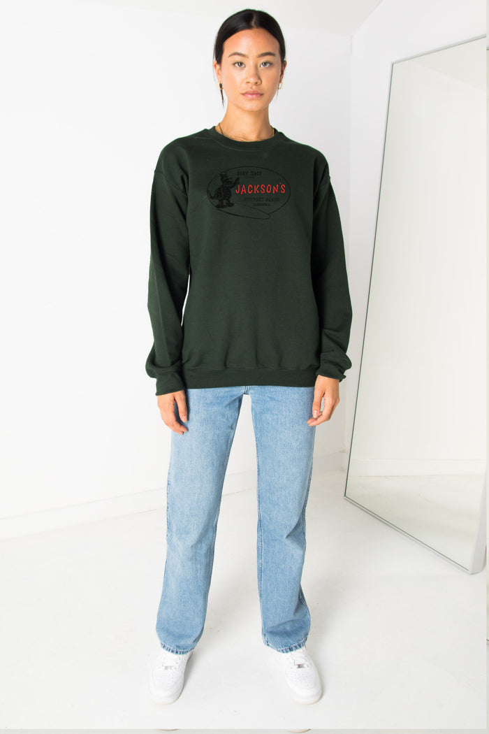 daisy street Daisy Street Relaxed Sweatshirt With Surf Shop Print