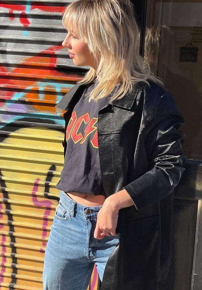 Daisy Street Daisy Street Relaxed T-Shirt With AC/DC Logo Print