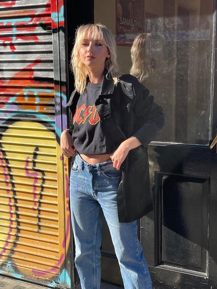 Daisy Street Daisy Street Relaxed T-Shirt With AC/DC Logo Print