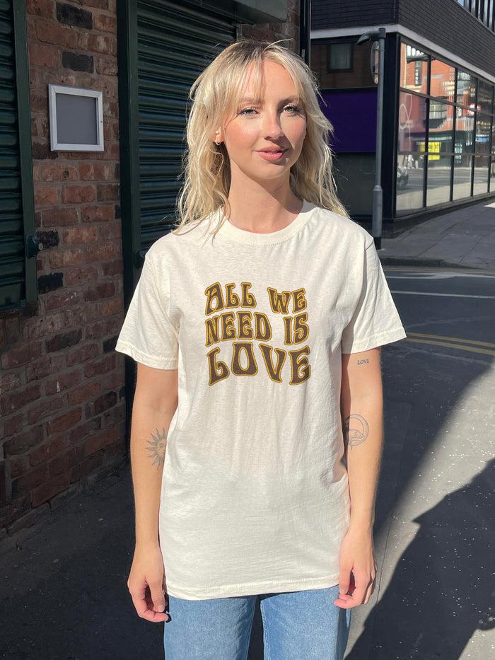 Daisy Street Daisy Street Relaxed T-Shirt With All We Need Is Love Graphic
