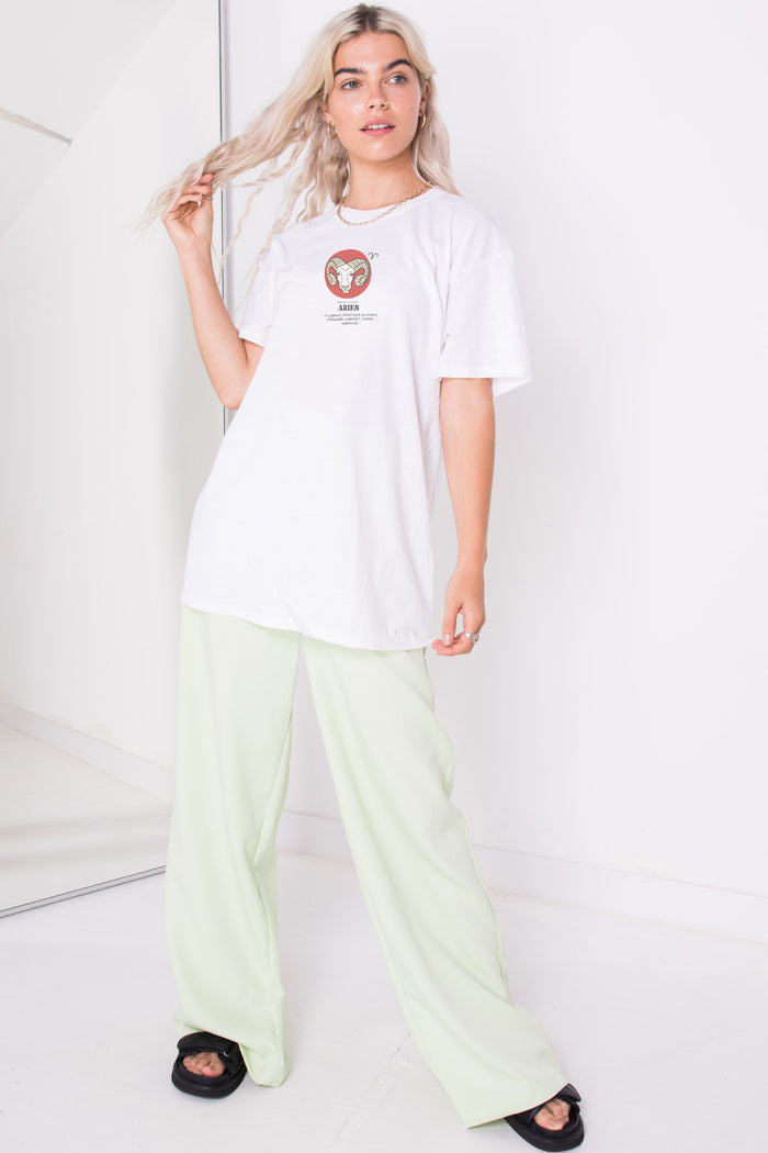 Daisy Street Daisy Street Relaxed T-Shirt With Aries Print