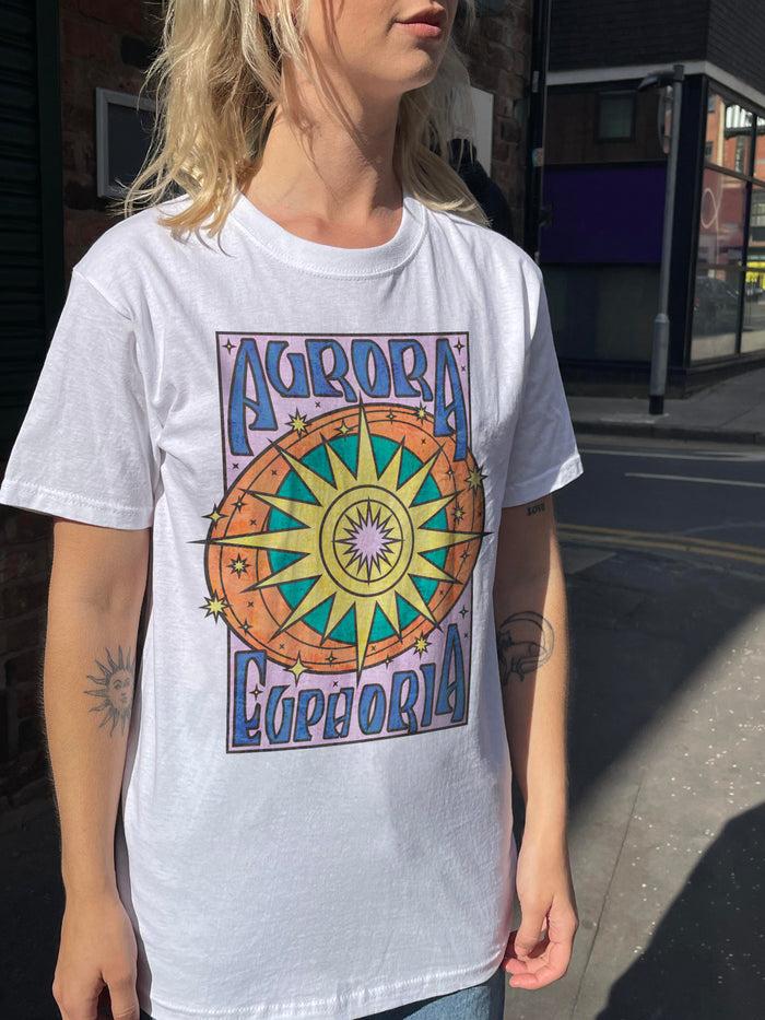 daisy street Daisy Street Relaxed T-Shirt with Aurora Print