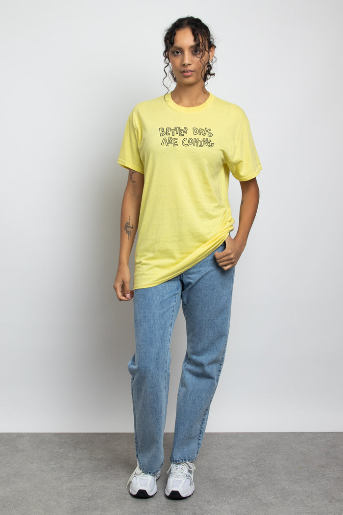 Daisy Street Daisy Street Relaxed T-Shirt With Better Days Are Coming Print