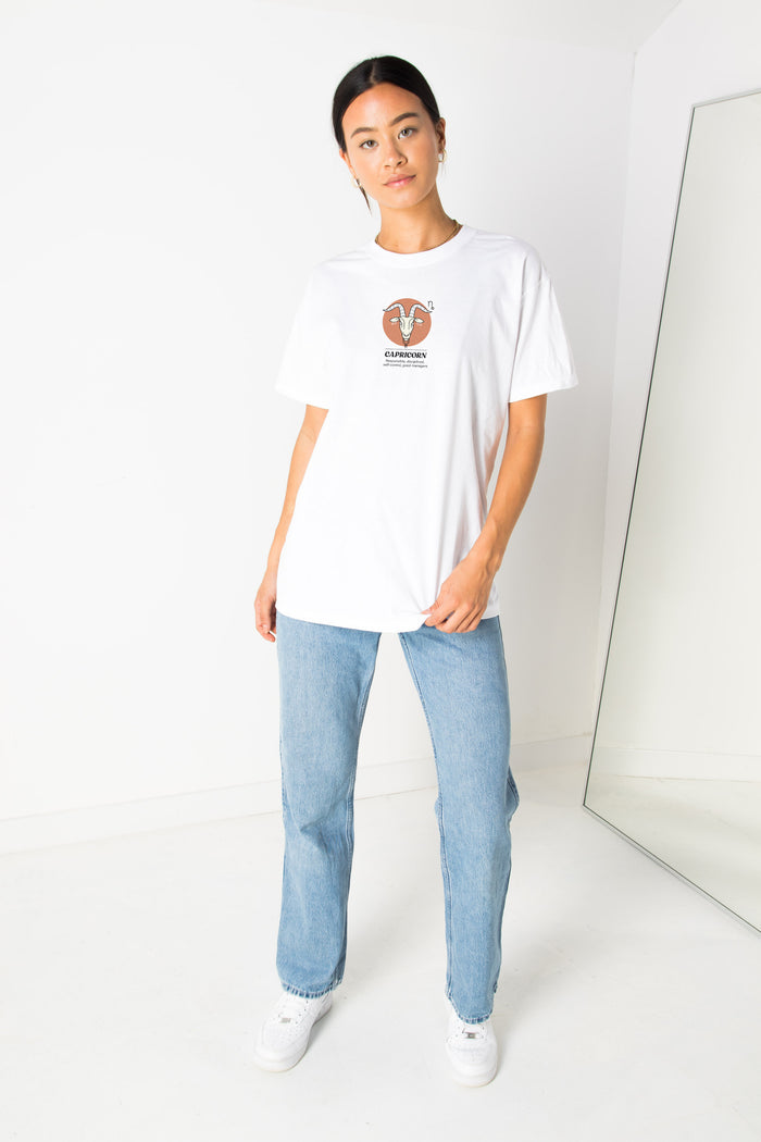 daisy street Daisy Street Relaxed T-Shirt with Capricorn Print