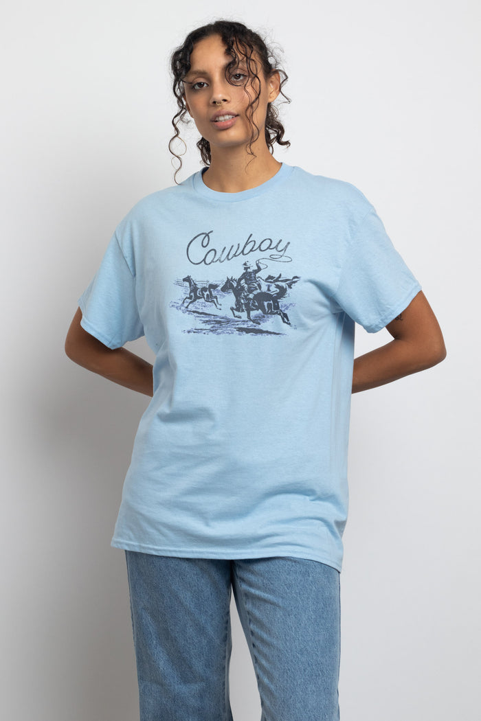 daisy street Daisy Street Relaxed T-Shirt with Cowboy Print