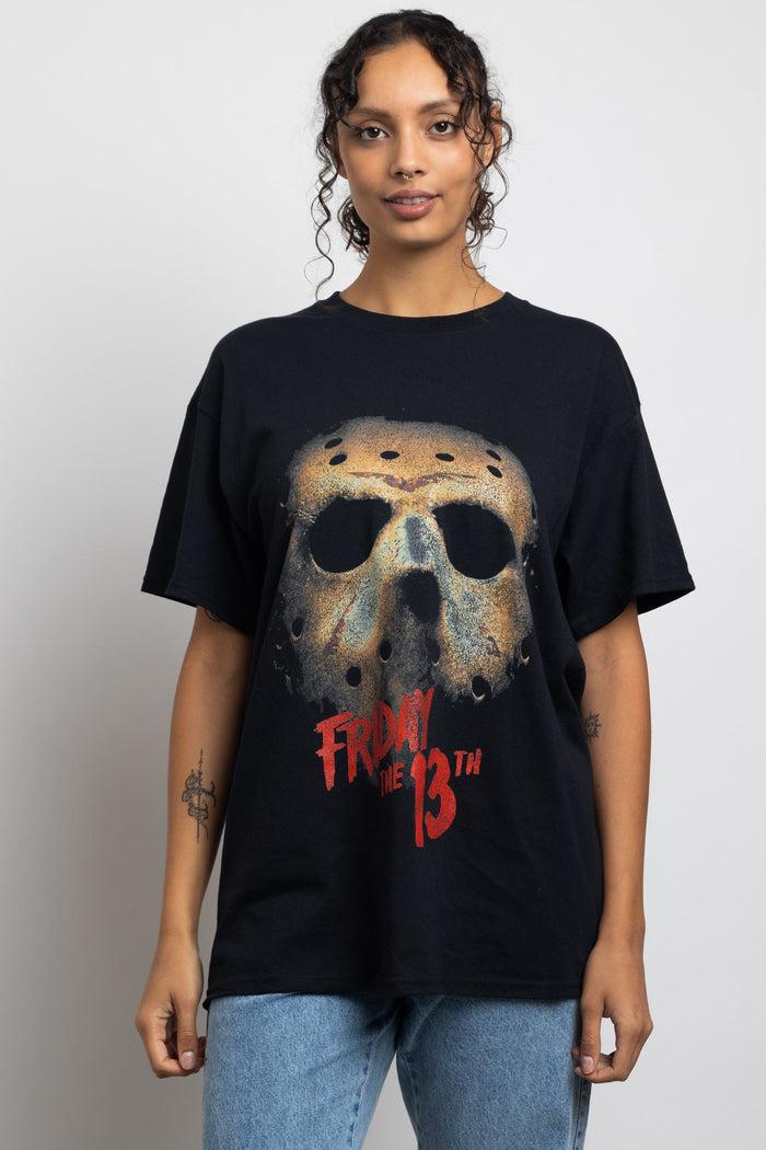 daisy street Daisy Street Relaxed T-Shirt with Friday The 13th Mask Graphic