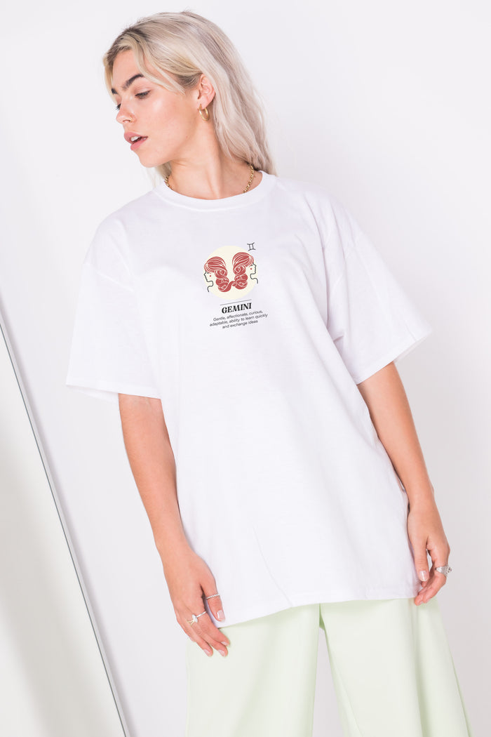 Daisy Street Daisy Street Relaxed T-Shirt With Gemini Print