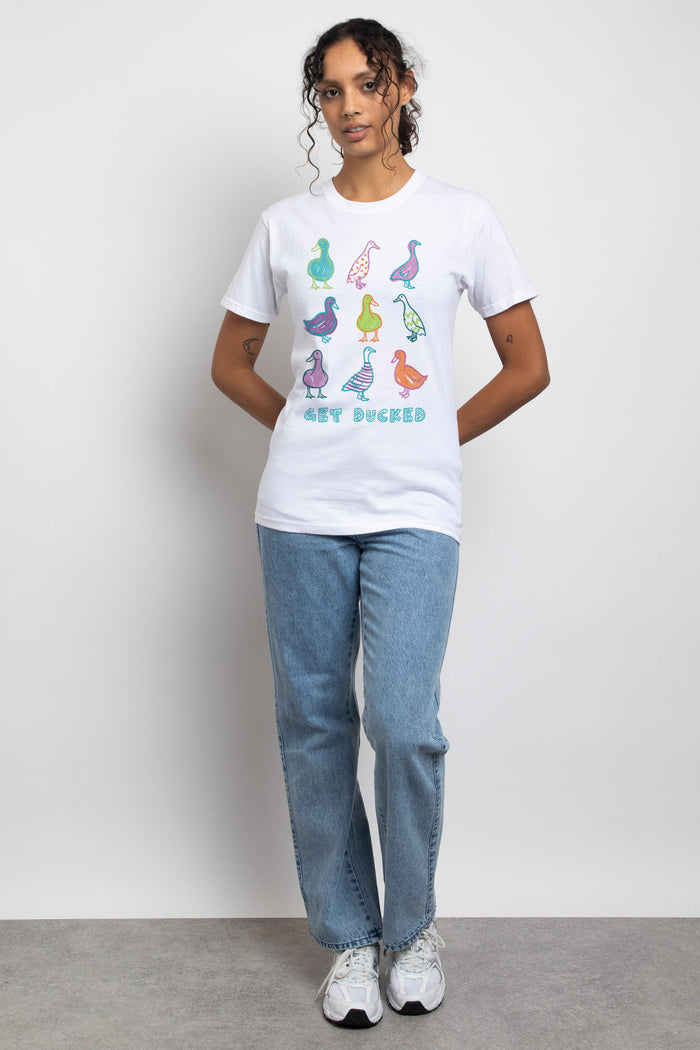 daisy street Daisy Street Relaxed T-Shirt with Get Ducked Print