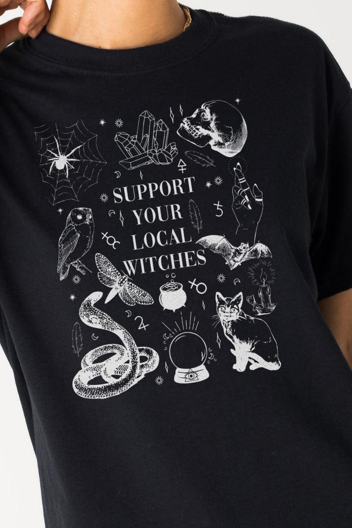 Daisy Street Daisy Street Relaxed T-Shirt With Halloween Witches Print
