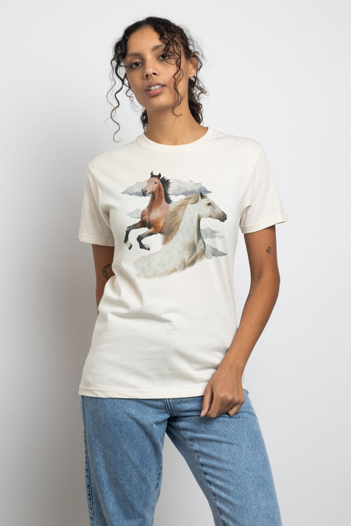 Daisy Street Daisy Street Relaxed T-Shirt With Horses Print