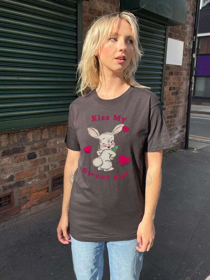 Daisy Street Daisy Street Relaxed T-Shirt With Kiss My Print