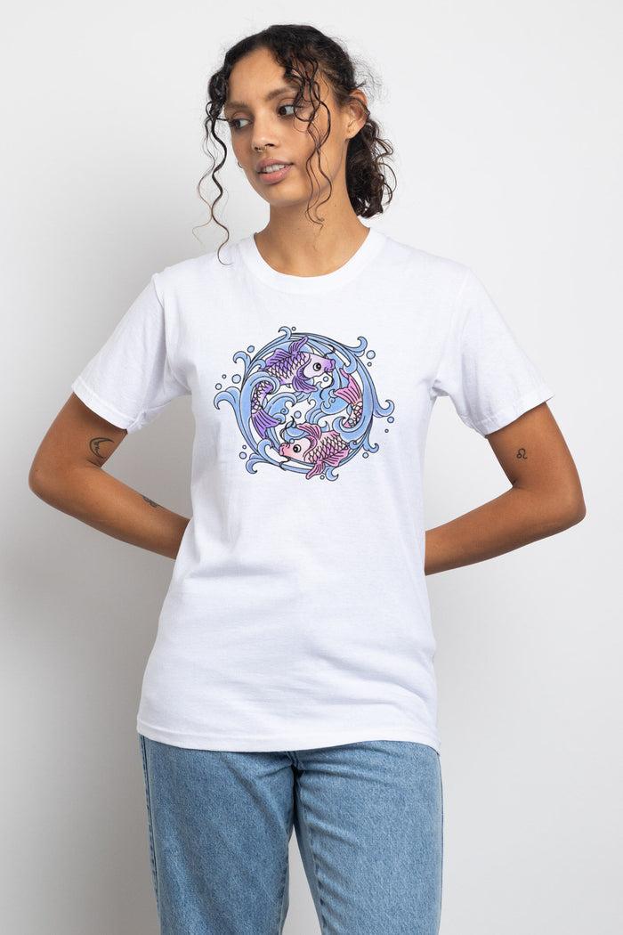 daisy street Daisy Street Relaxed T-Shirt with Koi Print