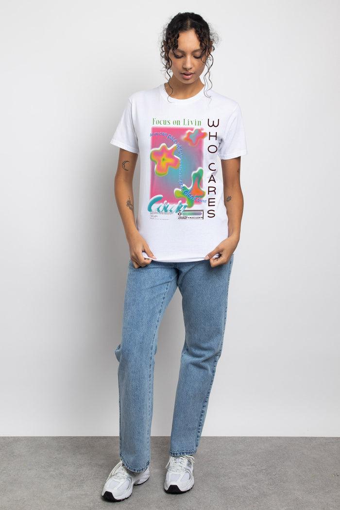 Daisy Street Daisy Street Relaxed T-Shirt With Living Life Print