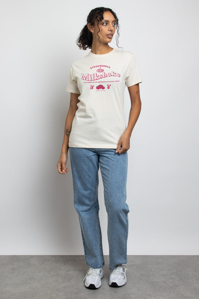 Daisy Street Daisy Street Relaxed T-Shirt With Milkshake Print