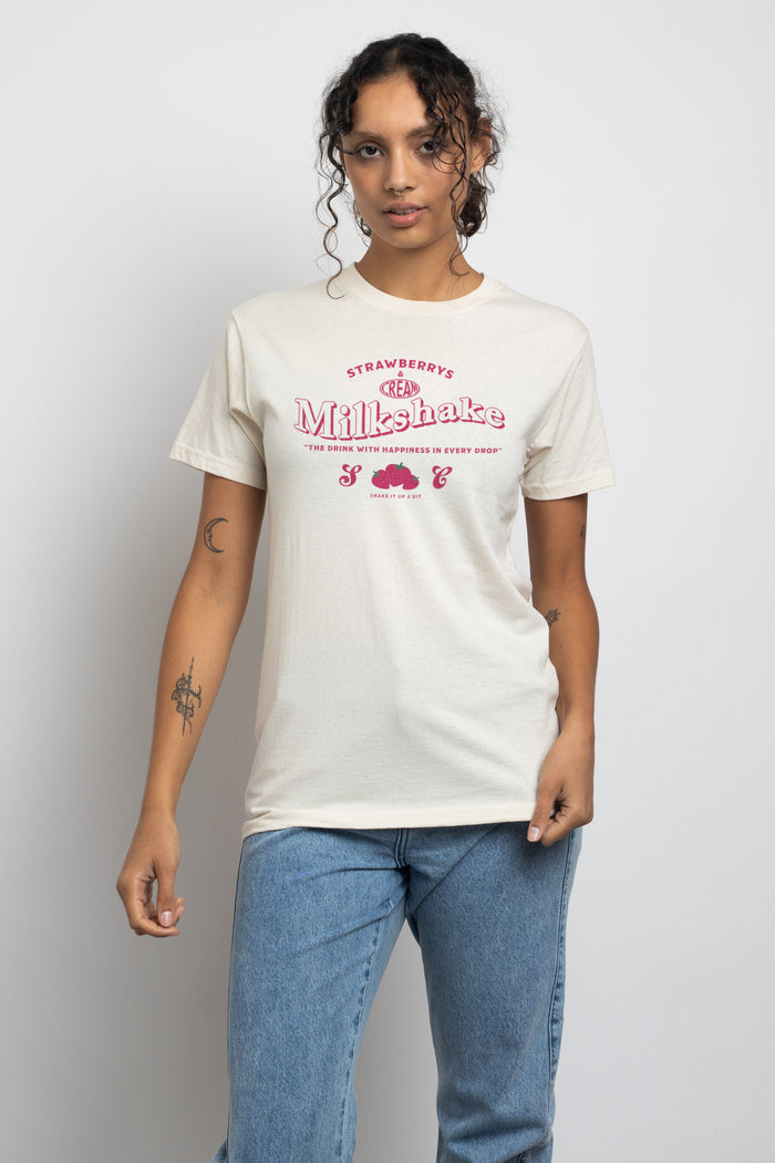 daisy street Daisy Street Relaxed T-Shirt with Milkshake Print