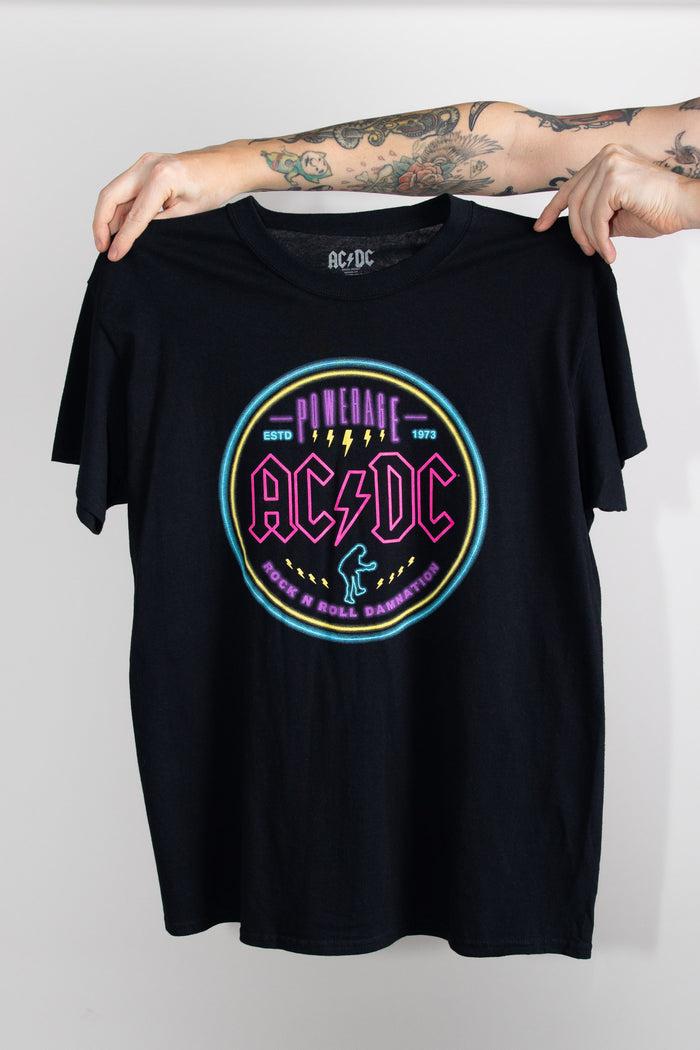 Daisy Street Daisy Street Relaxed T-Shirt With Neon AC/DC Print