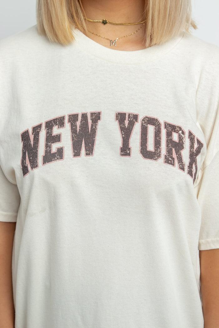 Daisy Street Daisy Street Relaxed T-Shirt With New York Distressed Graphic