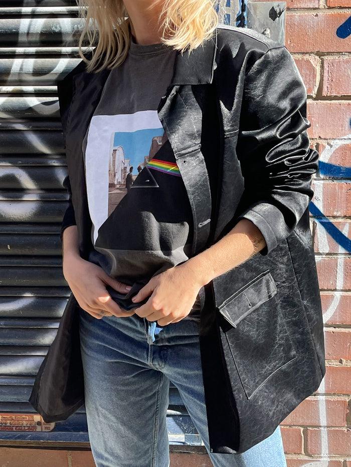 Daisy Street Daisy Street Relaxed T-Shirt With Pink Floyd Print Split Graphic