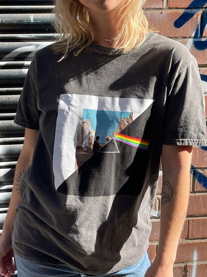 daisy street Daisy Street Relaxed T-Shirt with Pink Floyd Print Split Graphic