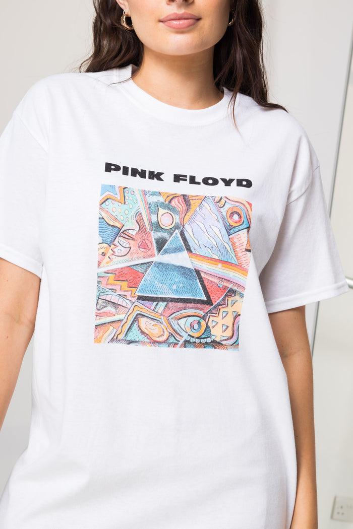 Daisy Street Daisy Street Relaxed T-Shirt With Pink Floyd Triangle Print