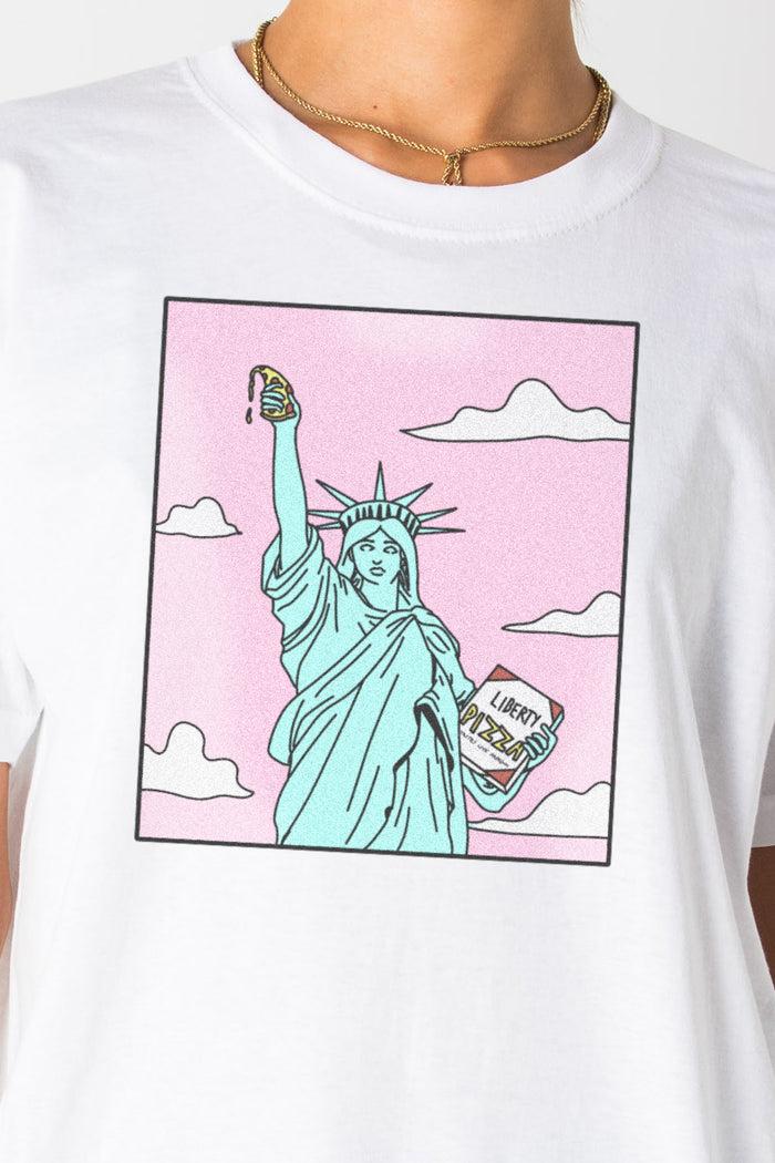 Daisy Street Daisy Street Relaxed T-Shirt With Pizza Statue Print