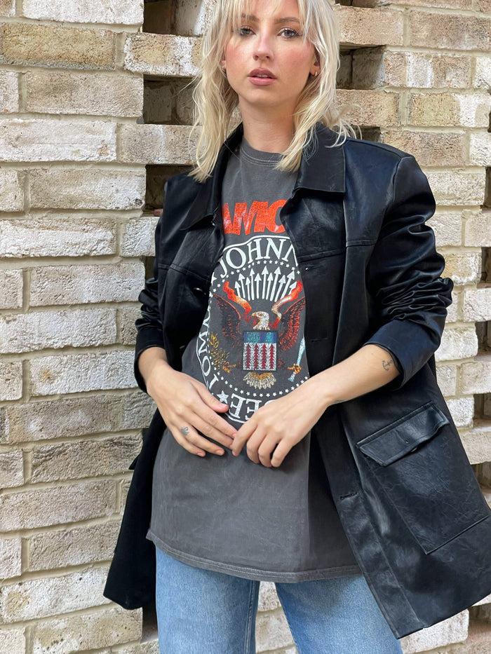 Daisy Street Daisy Street Relaxed T-shirt With Ramones Band Logo Print