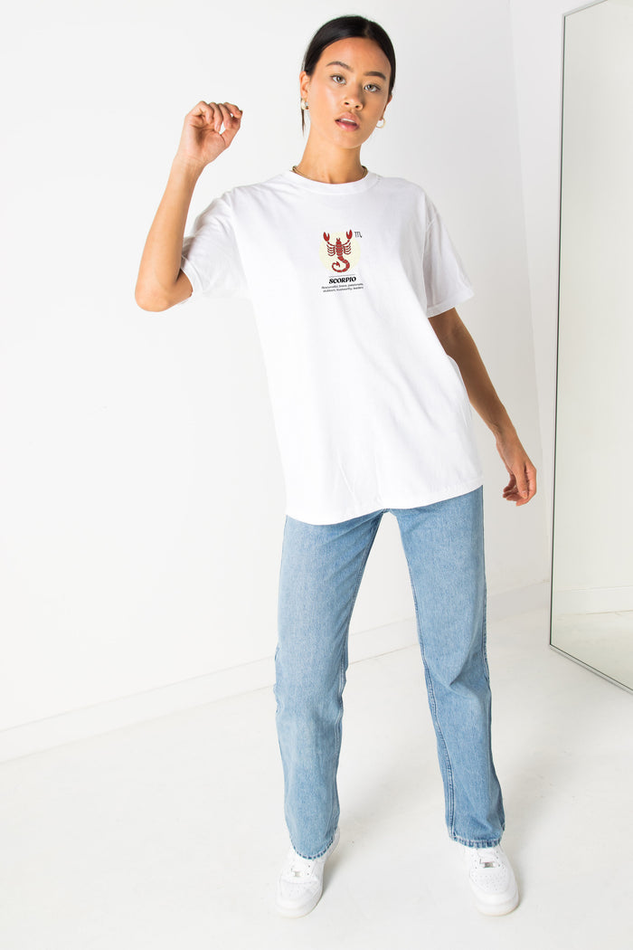 Daisy Street Daisy Street Relaxed T-Shirt With Scorpio Print